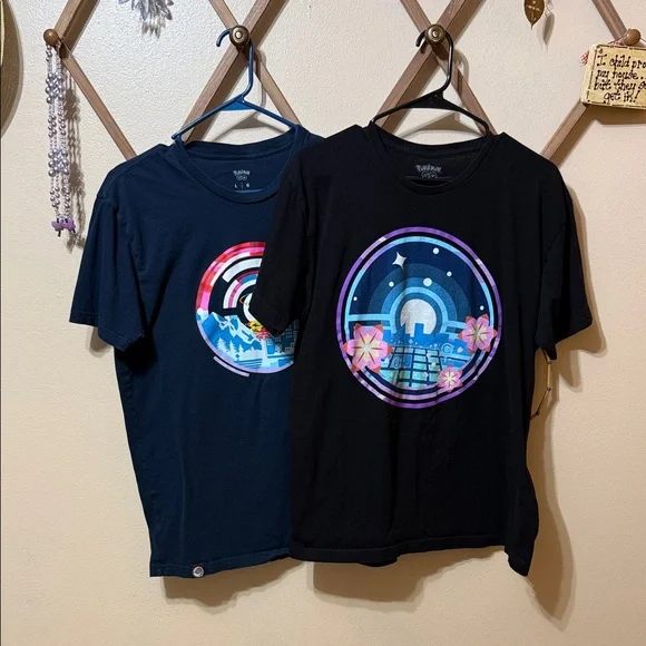 Pokemon Black Tee with Vibrant Circular Design - Picture 1 of 6